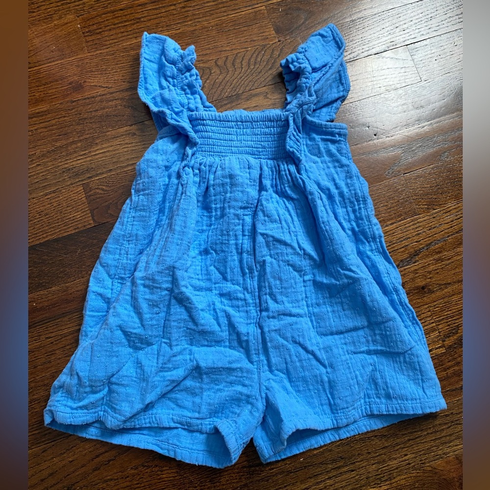 Baby GAP size 4 years toddler girl romper one piece ruffle sleeve shorts cotton - Picture 5 of 10